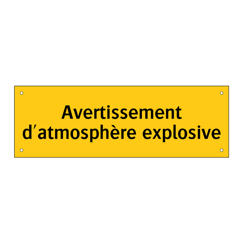 Avertissement d'atmosphère explosive