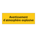 Avertissement d'atmosphère explosive