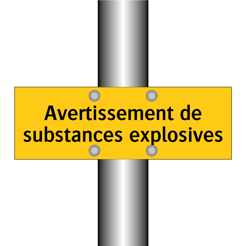 Avertissement de substances explosives