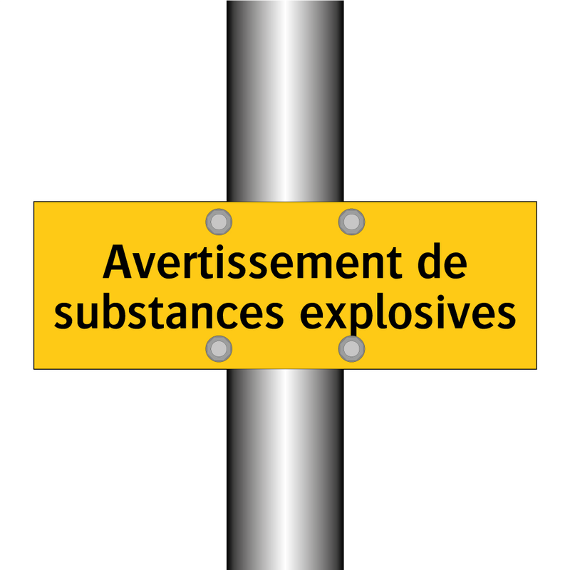 Avertissement de substances explosives