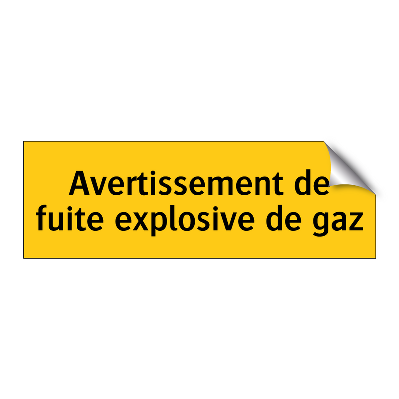 Avertissement de fuite explosive de gaz
