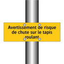 Avertissement de risque de chute sur le tapis roulant