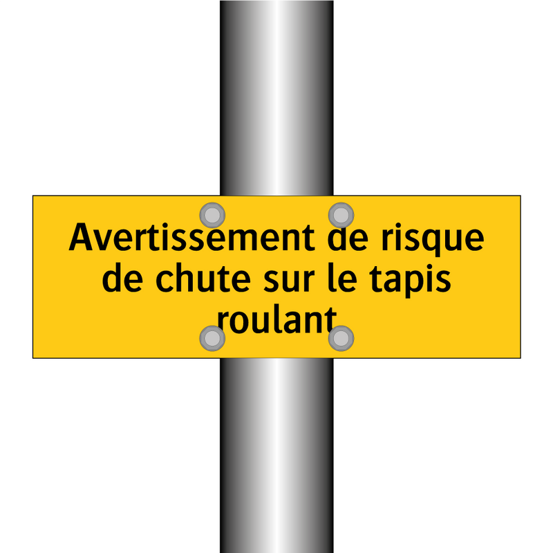 Avertissement de risque de chute sur le tapis roulant