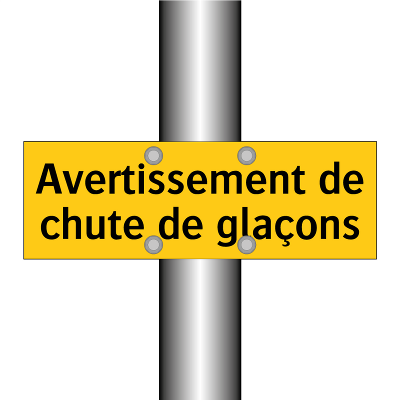 Avertissement de chute de glaçons