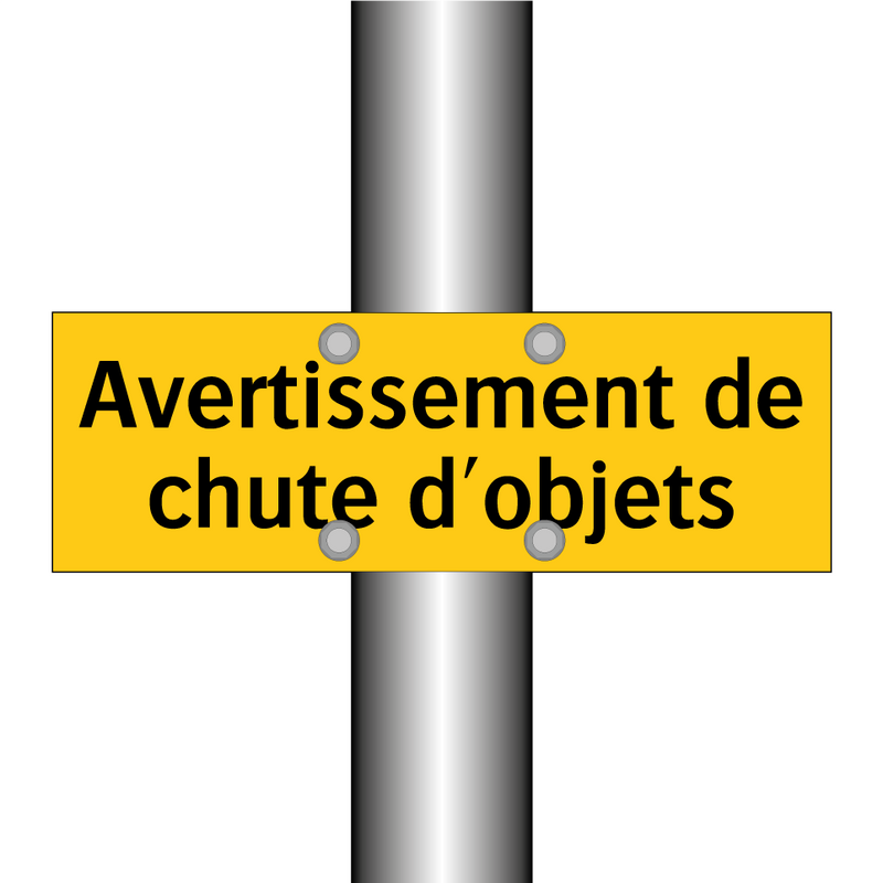 Avertissement de chute d'objets