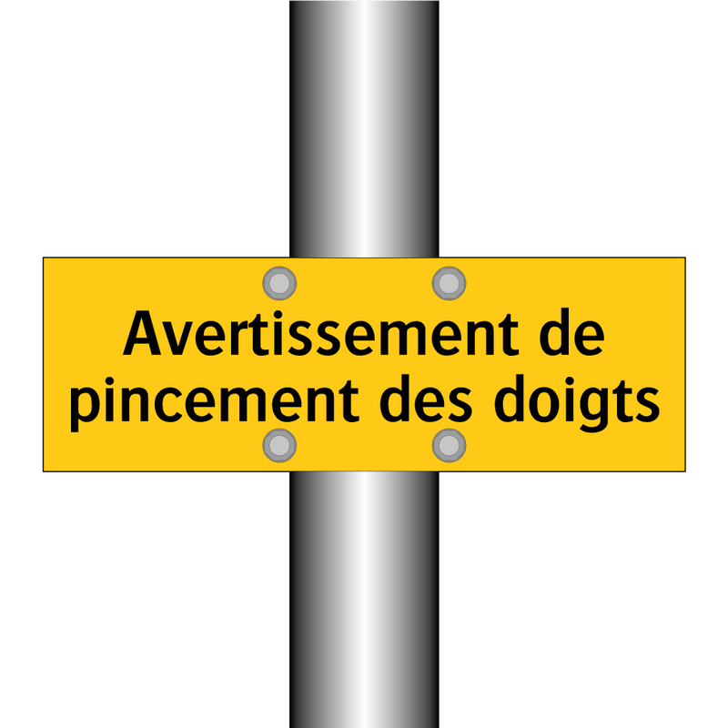 Avertissement de pincement des doigts