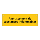 Avertissement de substances inflammables