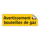 Avertissement de bouteilles de gaz