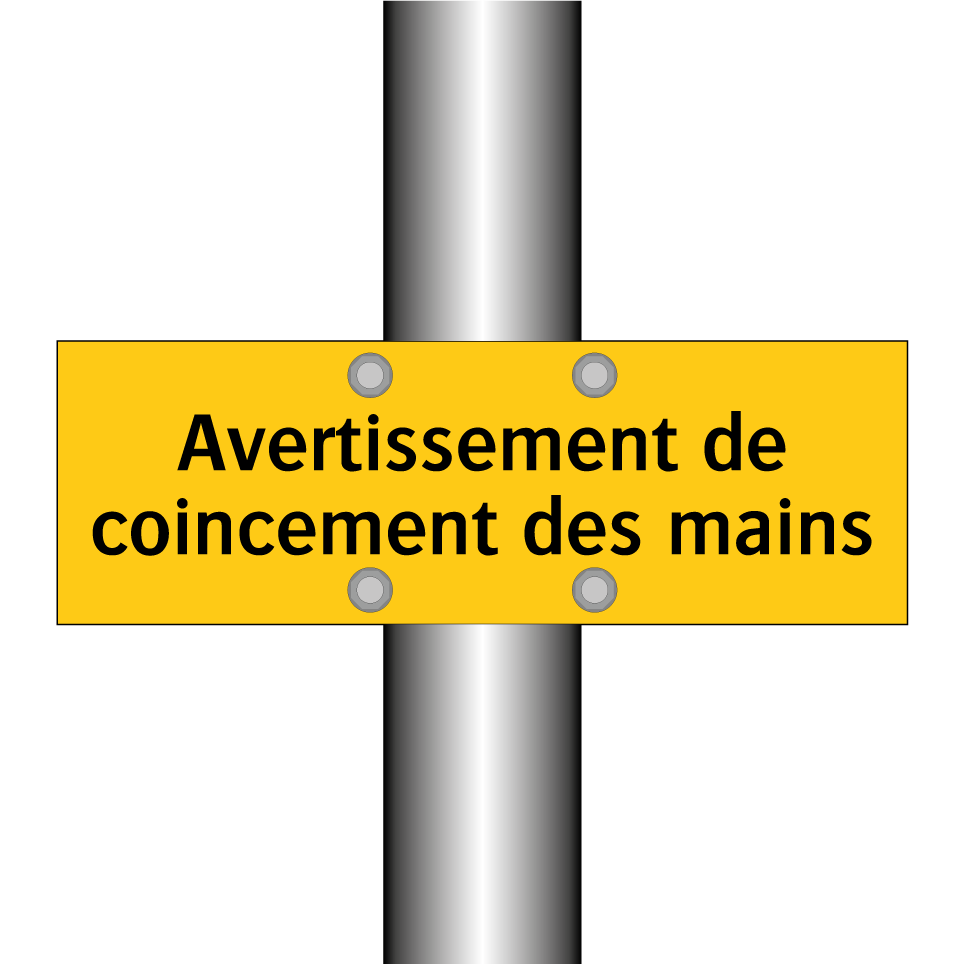 Avertissement de coincement des mains