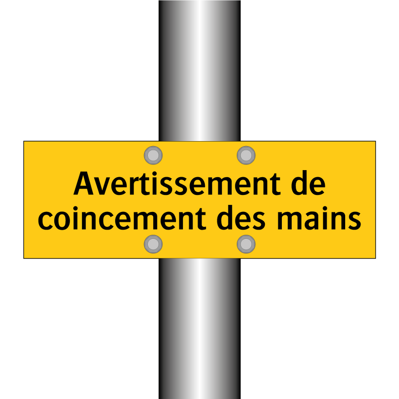 Avertissement de coincement des mains