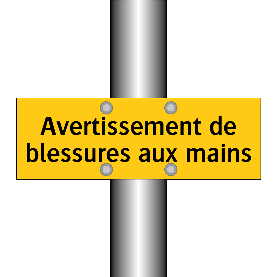 Avertissement de blessures aux mains