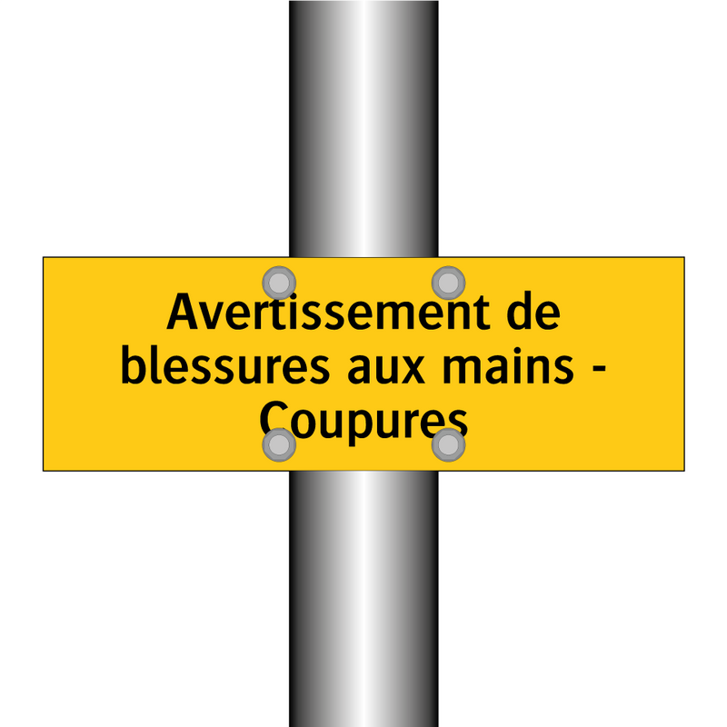 Avertissement de blessures aux mains - Coupures