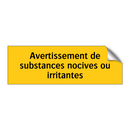 Avertissement de substances nocives ou irritantes