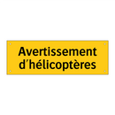 Avertissement d'hélicoptères