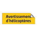 Avertissement d'hélicoptères