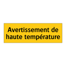 Avertissement de haute température