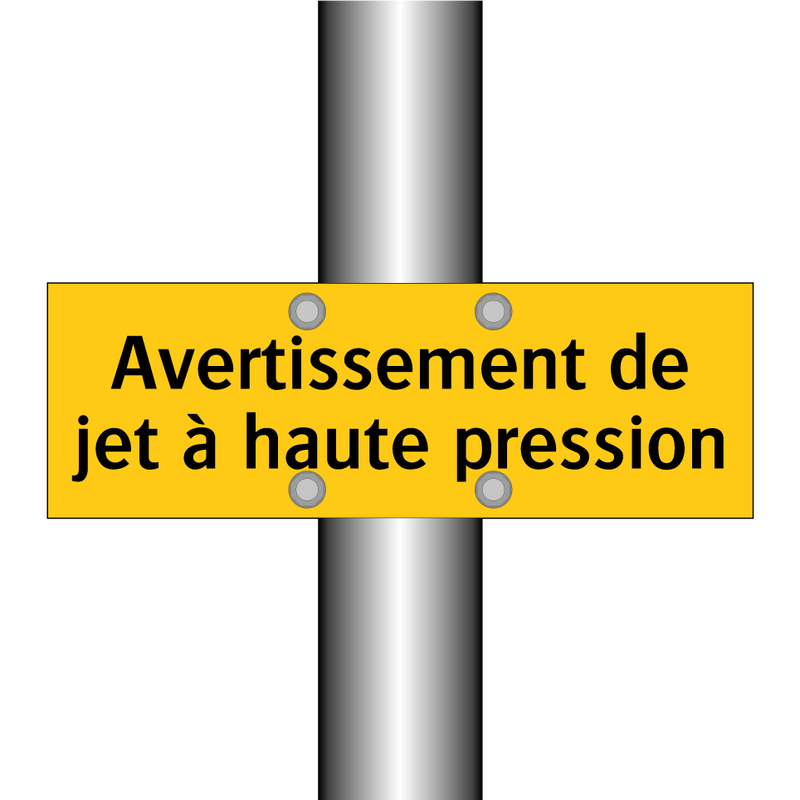 Avertissement de jet à haute pression