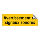 Avertissement de signaux sonores