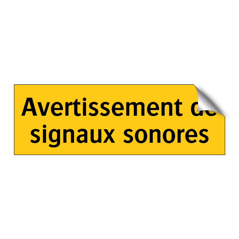 Avertissement de signaux sonores