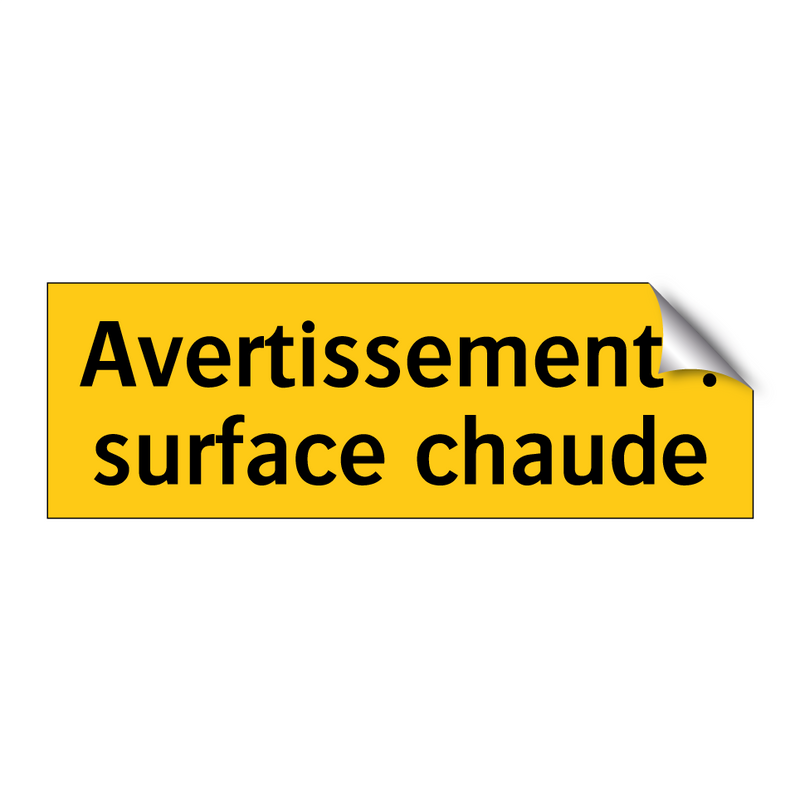 Avertissement : surface chaude