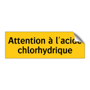 Attention à l'acide chlorhydrique