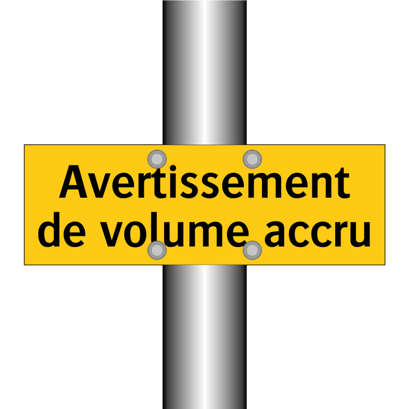 Avertissement de volume accru