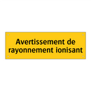 Avertissement de rayonnement ionisant