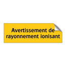 Avertissement de rayonnement ionisant