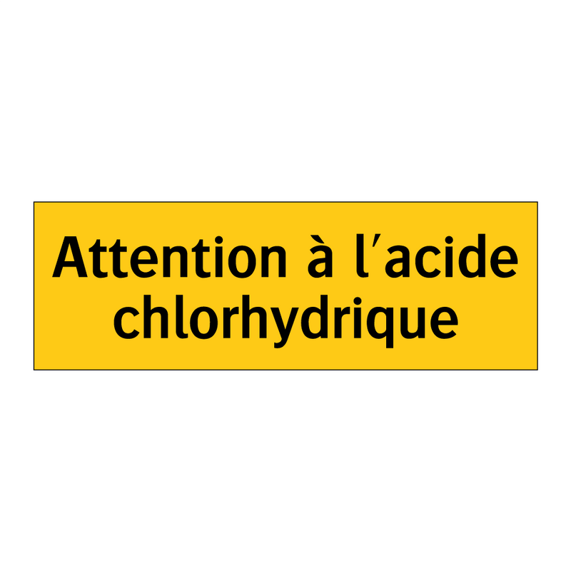 Attention à l'acide chlorhydrique