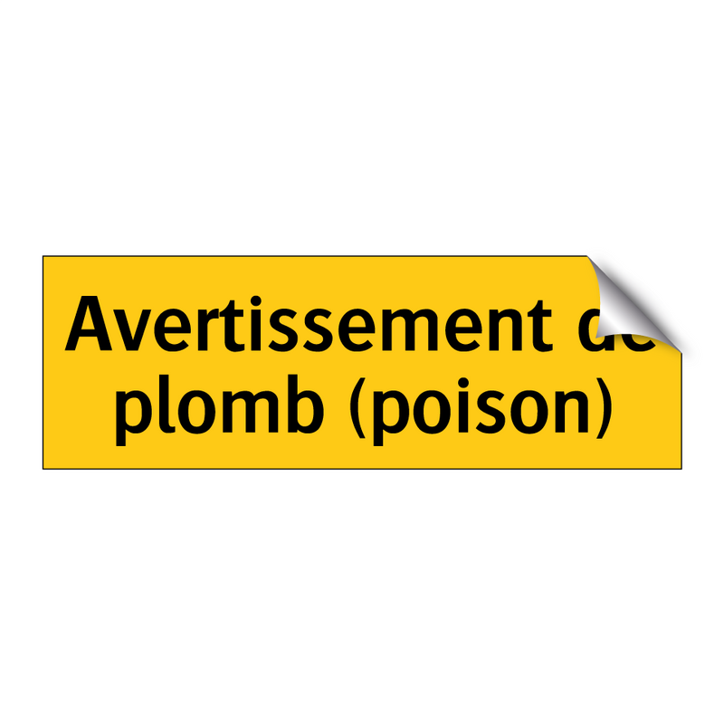 Avertissement de plomb (poison)