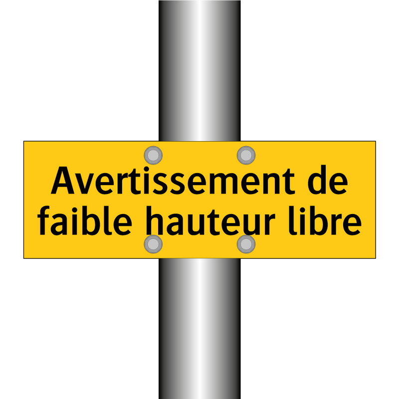 Avertissement de faible hauteur libre
