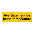 Avertissement de basse température