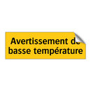 Avertissement de basse température