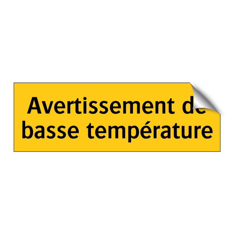 Avertissement de basse température