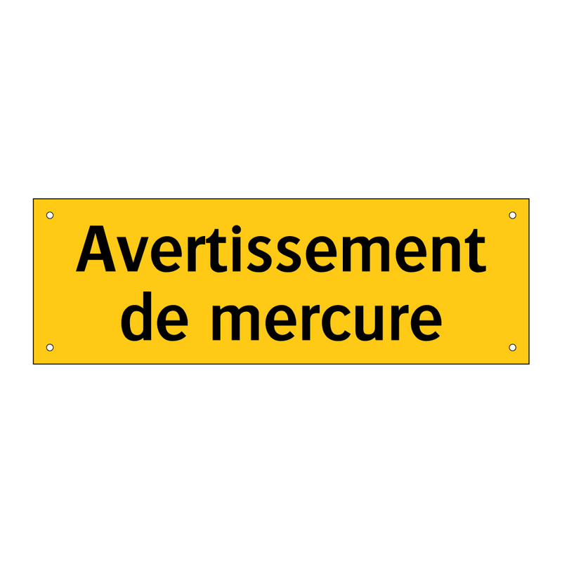 Avertissement de mercure