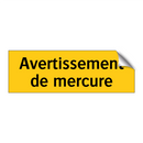 Avertissement de mercure