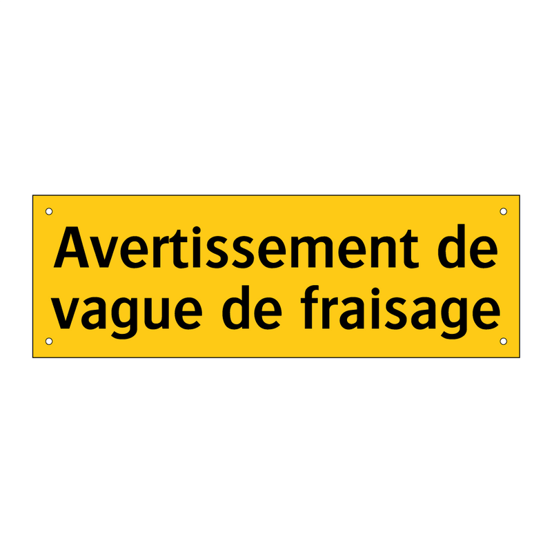 Avertissement de vague de fraisage