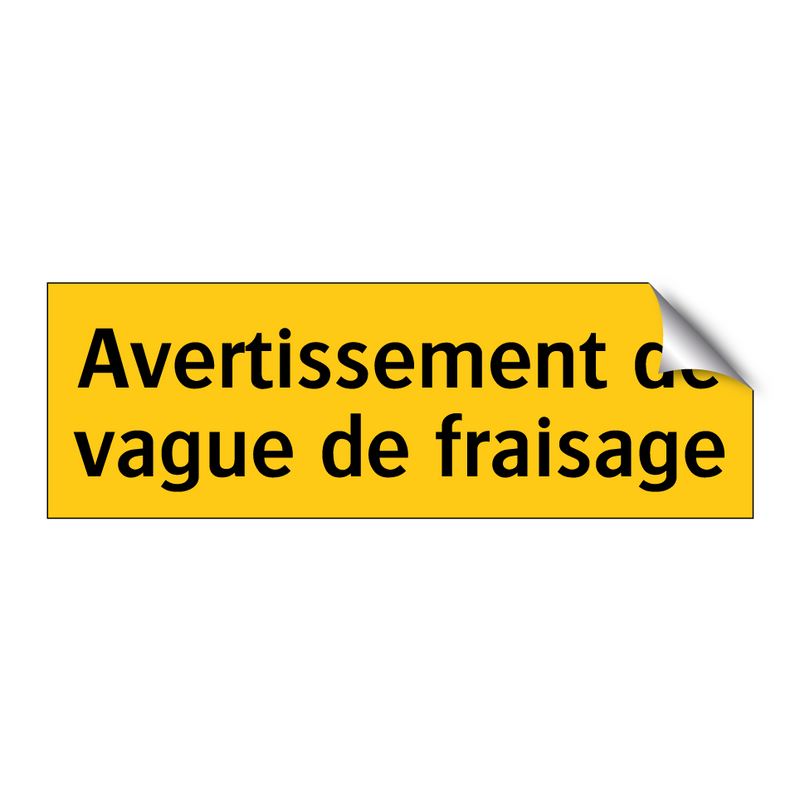 Avertissement de vague de fraisage