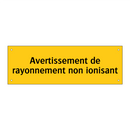 Avertissement de rayonnement non ionisant
