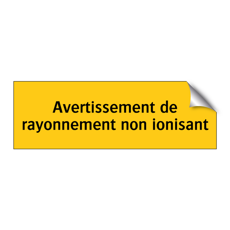 Avertissement de rayonnement non ionisant