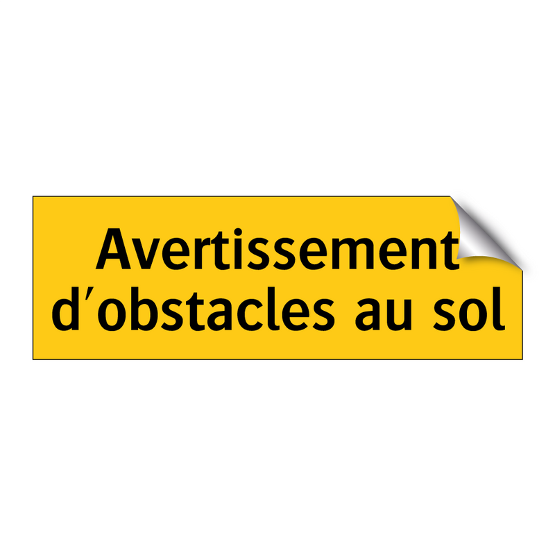 Avertissement d'obstacles au sol