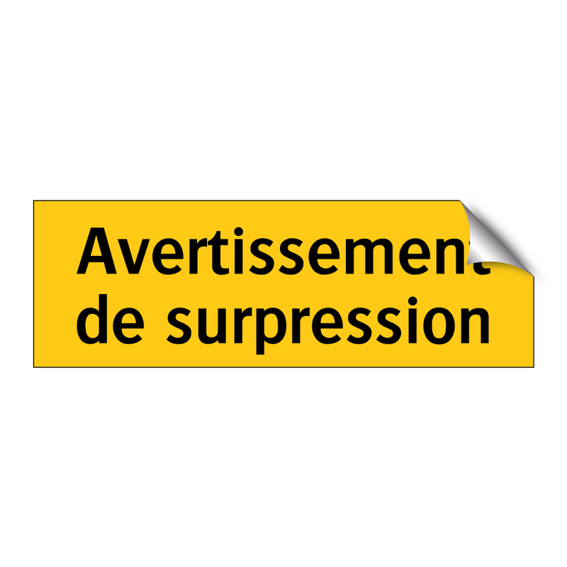 Avertissement de surpression