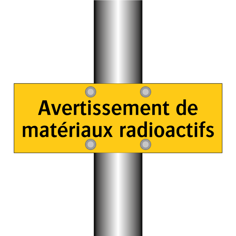 Avertissement de matériaux radioactifs