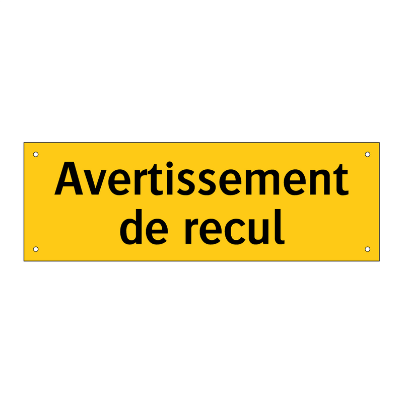 Avertissement de recul