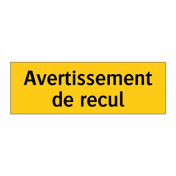Avertissement de recul