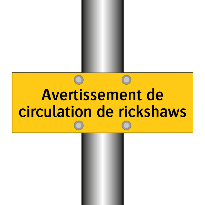 Avertissement de circulation de rickshaws