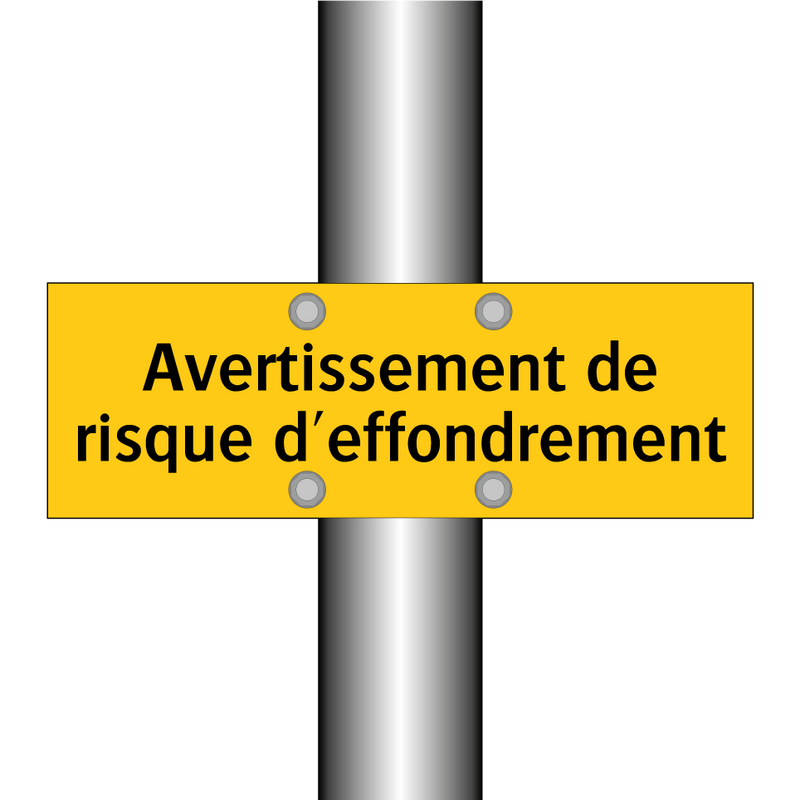 Avertissement de risque d'effondrement