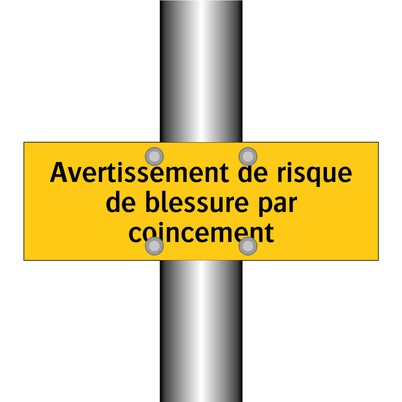 Avertissement de risque de blessure par coincement
