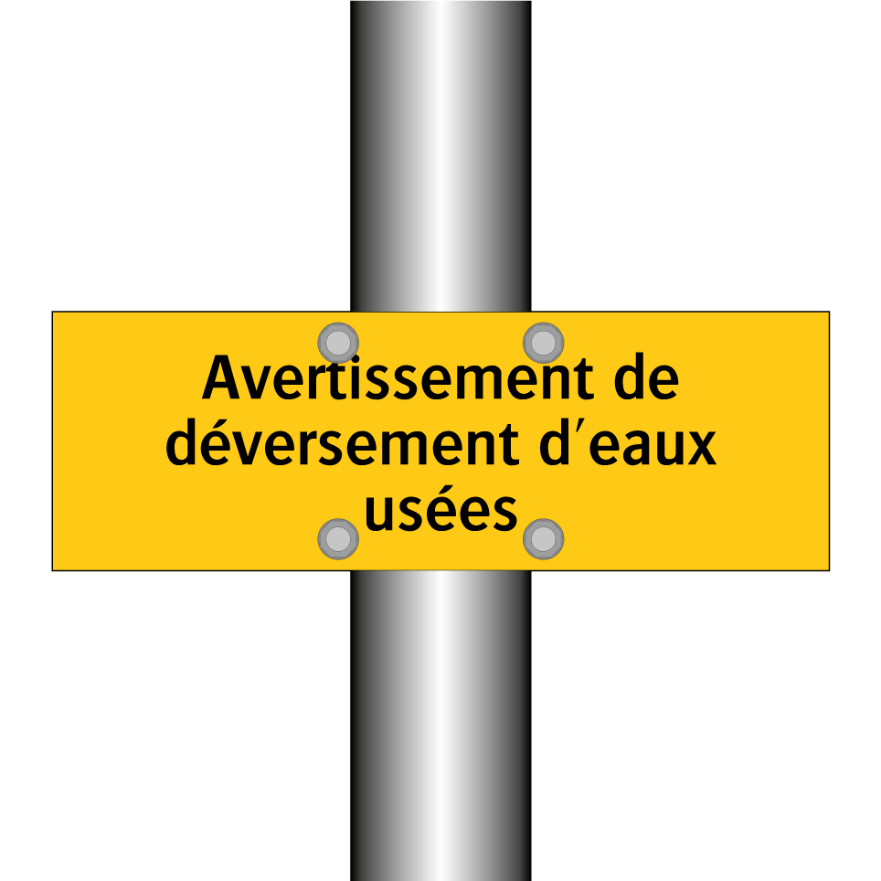 Avertissement de déversement d'eaux usées