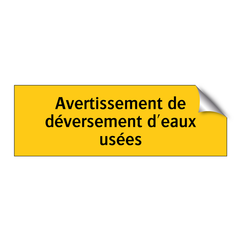 Avertissement de déversement d'eaux usées